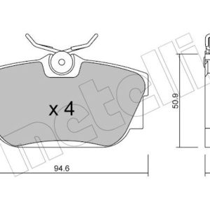 Set placute frana METELLI 22-0346-0 – VW | AutoRival