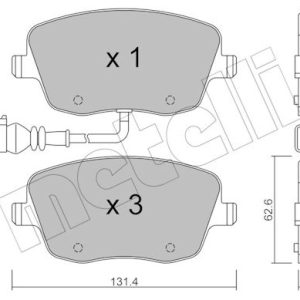 Set placute frana METELLI 22-0547-1 – VW | AutoRival