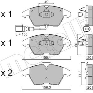 Set placute frana METELLI 22-0548-0 – VW | AutoRival