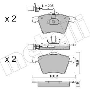 Set placute frana METELLI 22-0550-1 – VW | AutoRival