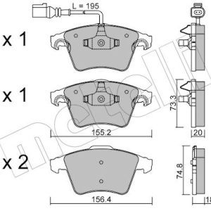 Set placute frana METELLI 22-0552-0 – VW | AutoRival