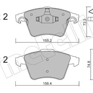 Set placute frana METELLI 22-0552-3 – VW | AutoRival