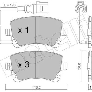 Set placute frana METELLI 22-0554-0 – VW | AutoRival