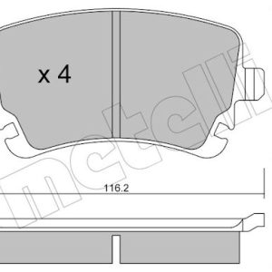 Set placute frana METELLI 22-0554-2 – VW | AutoRival