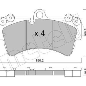 Set placute frana METELLI 22-0654-0 – VW | AutoRival