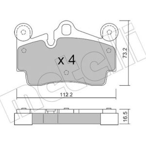 Set placute frana METELLI 22-0655-0 – VW | AutoRival