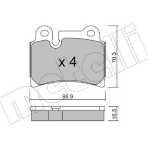 Set placute frana METELLI 22-0660-0 – VW | AutoRival