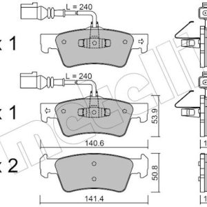 Set placute frana METELLI 22-0661-0 – VW | AutoRival