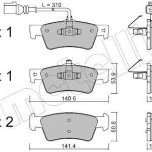Set placute frana METELLI 22-0661-1 – VW | AutoRival