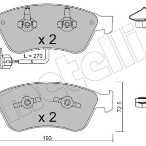 Set placute frana METELLI 22-0662-0 – VW | AutoRival