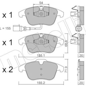 Set placute frana METELLI 22-0675-1 – VW | AutoRival