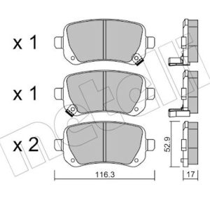 Set placute frana METELLI 22-0864-0 – VW | AutoRival