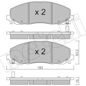 Set placute frana METELLI 22-0946-0 – VW | AutoRival