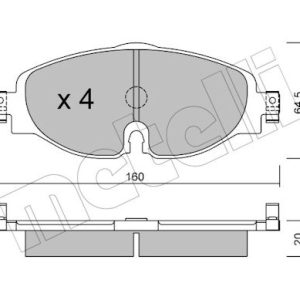 Set placute frana METELLI 22-0950-0 – VW | AutoRival