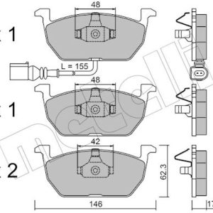 Set placute frana METELLI 22-1028-0 – VW | AutoRival