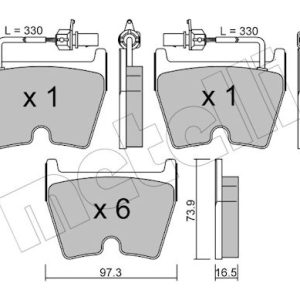 Set placute frana METELLI 22-1043-0 – VW | AutoRival