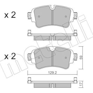 Set placute frana METELLI 22-1129-0 – VW | AutoRival