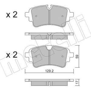 Set placute frana METELLI 22-1129-1 – VW | AutoRival