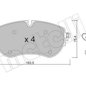 Set placute frana METELLI 22-1172-0 – VW | AutoRival