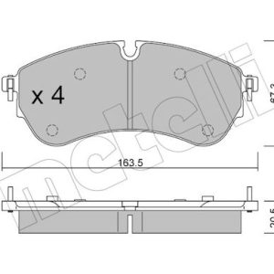 Set placute frana METELLI 22-1173-0 – VW | AutoRival