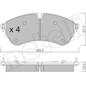 Set placute frana METELLI 22-1173-1 – VW | AutoRival