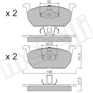 Set placute frana METELLI 22-1214-0 – VW | AutoRival
