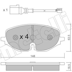 Set placute frana METELLI 22-1280-0 – VW | AutoRival