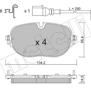 Set placute frana METELLI 22-1318-0 – VW | AutoRival