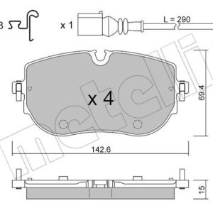 Set placute frana METELLI 22-1319-0 – VW | AutoRival