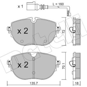 Set placute frana METELLI 22-1321-0 – VW | AutoRival