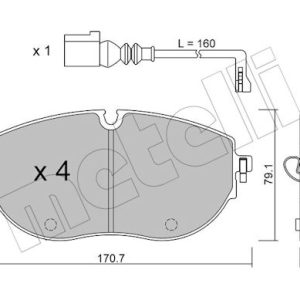 Set placute frana METELLI 22-1322-0 – VW | AutoRival