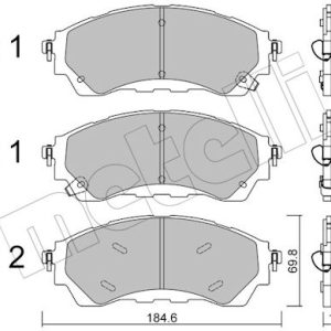 Set placute frana METELLI 22-1343-0 – VW | AutoRival