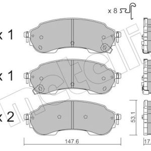 Set placute frana METELLI 22-1375-0 – VW | AutoRival