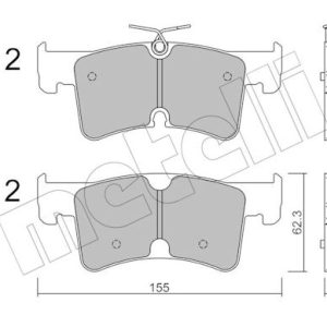 Set placute frana METELLI 22-1389-0 – VW | AutoRival