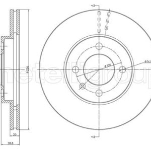 Disc frana METELLI 23-0230C – VW | AutoRival