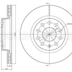 Disc frana METELLI 23-0733C – VW | AutoRival