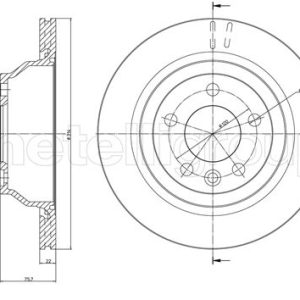 Disc frana METELLI 23-0849C – VW | AutoRival