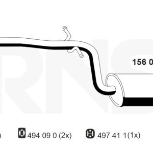 Toba esapamet intermediara ERNST 156080 – VW | AutoRival
