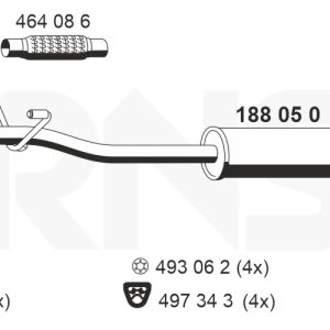 Toba esapamet intermediara ERNST 188050 – VW | AutoRival