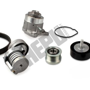 Pompa apa + Set curea transmisie cu caneluri HEPU PK06560 – VW | AutoRival