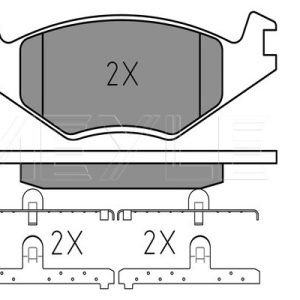 Set placute frana MEYLE 025 208 8719 – VW | AutoRival