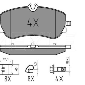 Set placute frana MEYLE 025 228 0219/PD – VW | AutoRival