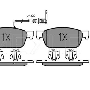 Set placute frana MEYLE 025 246 2318/PD – VW | AutoRival