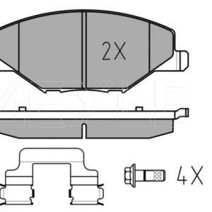 Set placute frana MEYLE 025 256 8118 – VW | AutoRival