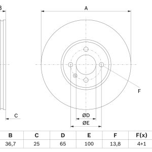 Disc frana BOSCH 0 986 479 E81 – VW | AutoRival