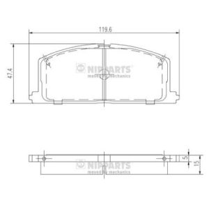 Set placute frana NIPPARTS J3602035 – VW | AutoRival