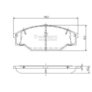 Set placute frana NIPPARTS J3602047 – VW | AutoRival