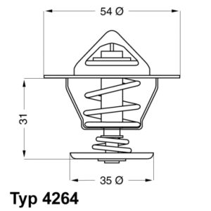 Termostat lichid racire WAHLER 4264.84D – VW | AutoRival