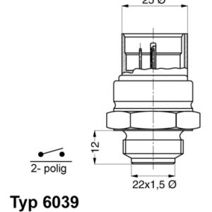 Comutator temperatura ventilator radiator WAHLER 6039.95D – VW | AutoRival