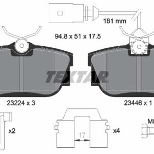 Set placute frana TEXTAR 2322416 – VW | AutoRival